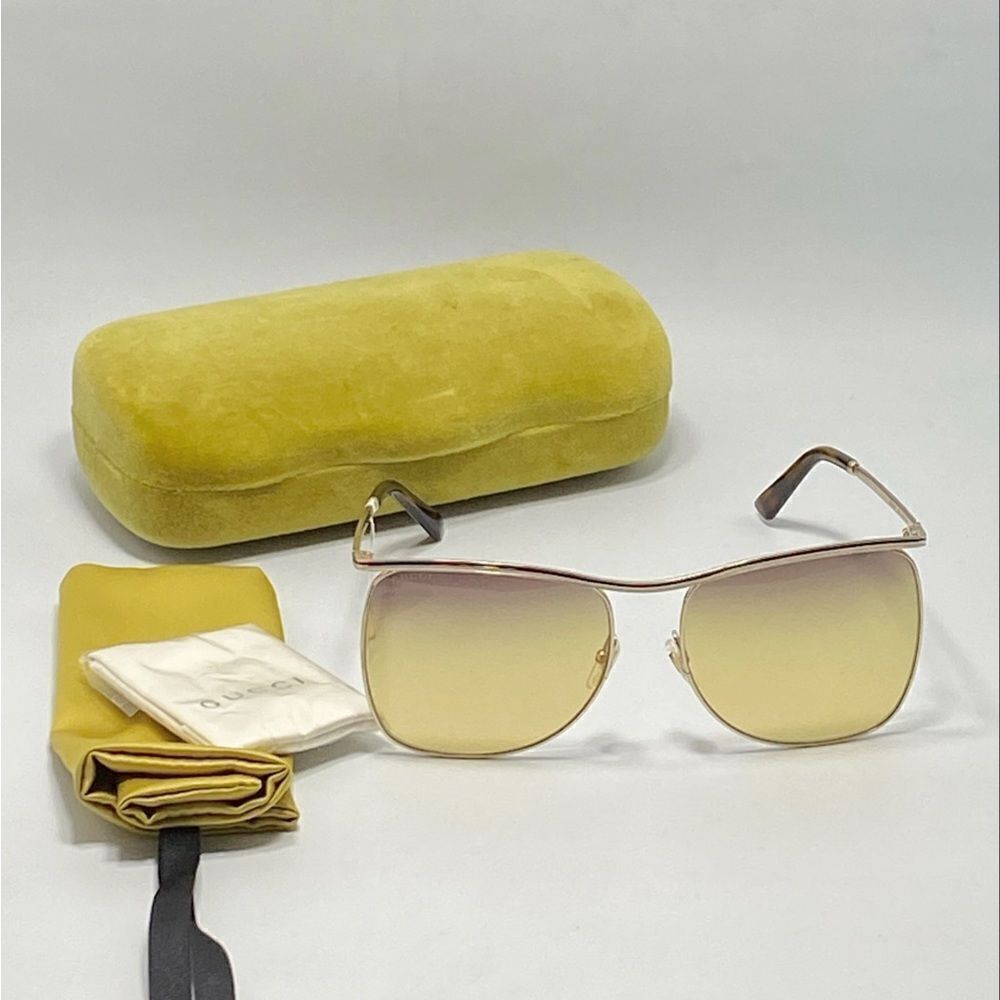 Gucci 63mm Square Sunglasses